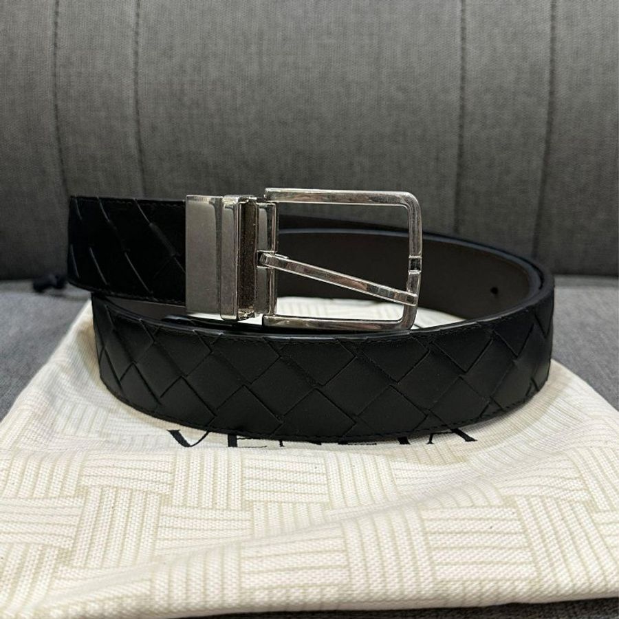💎Han's house精品服飾💎BOTTEGA VENETA BV 雙面用 編織 皮帶 真皮 意大利製 寬3.5cm 現貨100 原價24800-0
