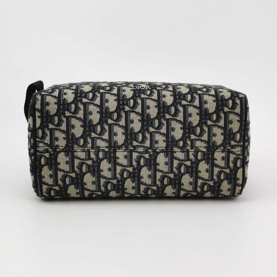 Dior Lingot牛皮帆布字母logo鎖扣手拿包-4