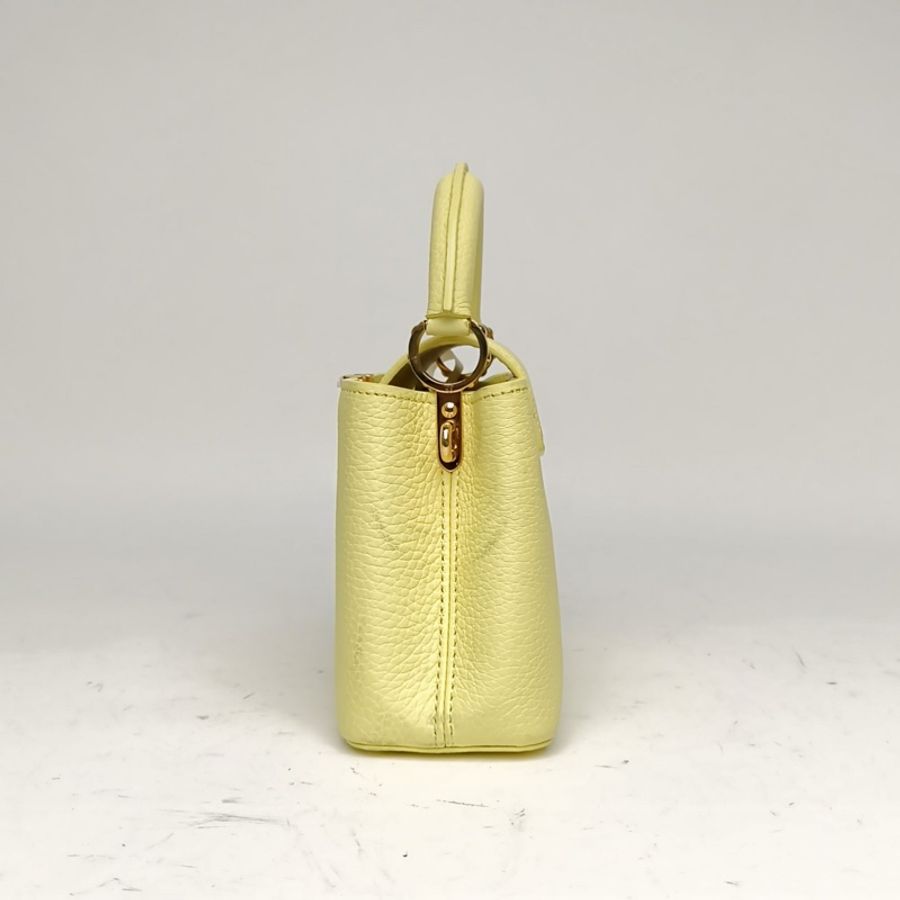 LOUIS VUITTON CapucinesMini21黃色牛皮金扣晶片-1
