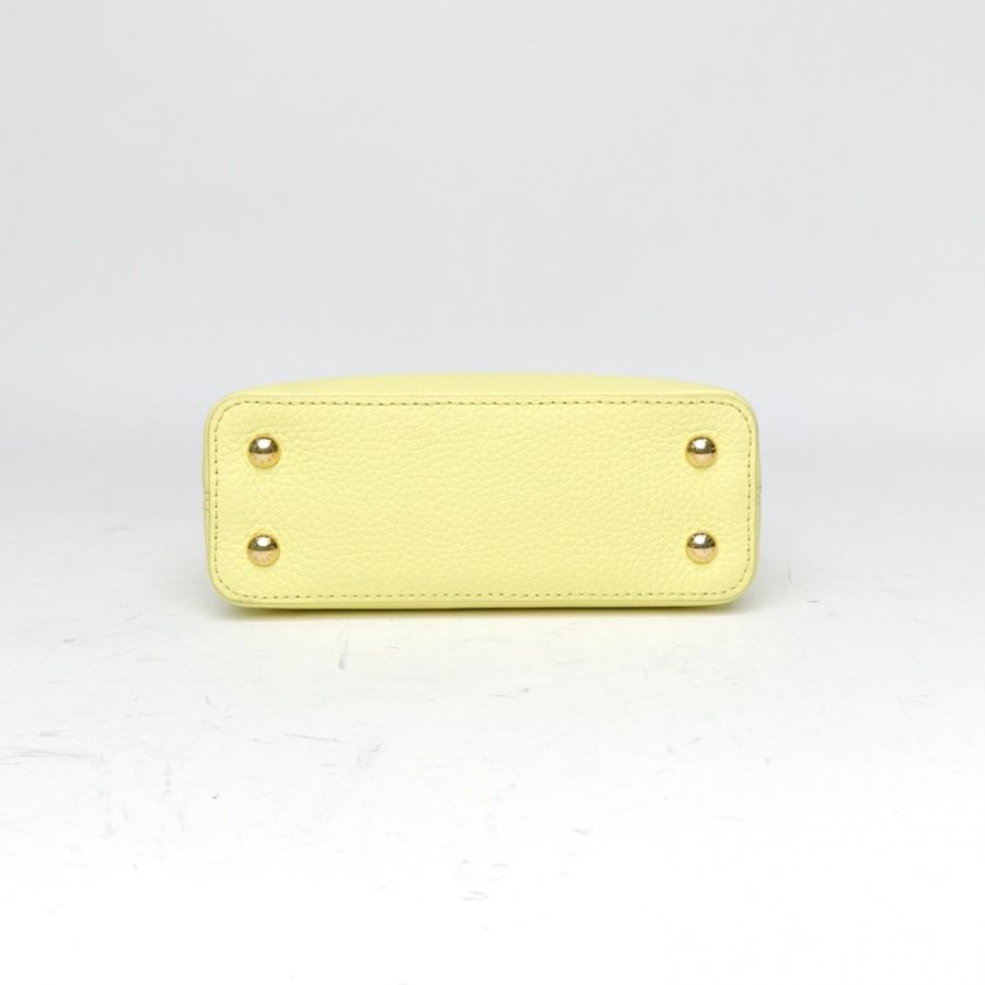LOUIS VUITTON CapucinesMini21黃色牛皮金扣晶片-3