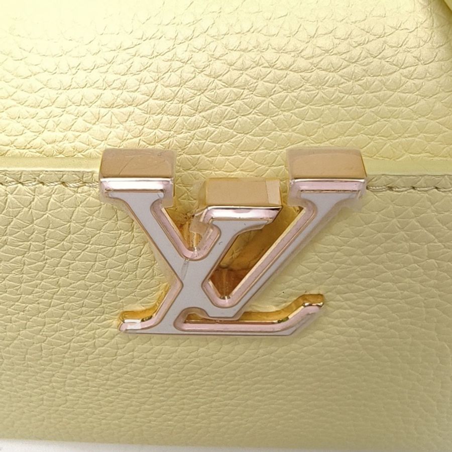 LOUIS VUITTON CapucinesMini21黃色牛皮金扣晶片-4