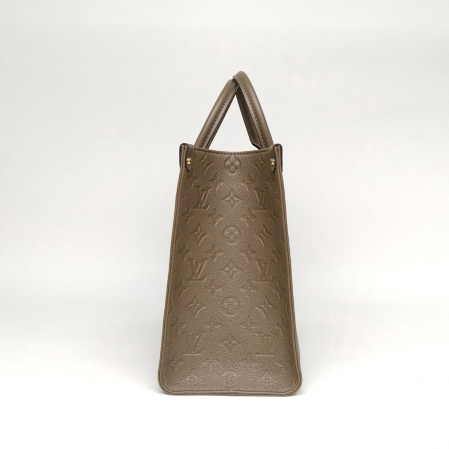 LOUIS VUITTON Onthego中號35大象灰牛皮晶片老花壓紋-1