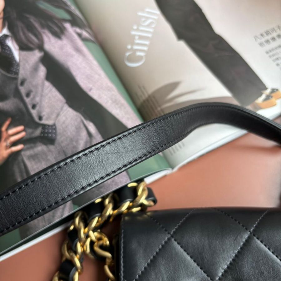 ::CHANEL:: AS2831 Matelasse 迷你掀蓋金鍊手袋斜背鏈包-23