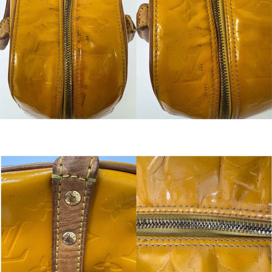 【赫蒂國際精品】Louis Vuitton路易威登 芥末黃漆皮系列 中古手提包 vintage-8