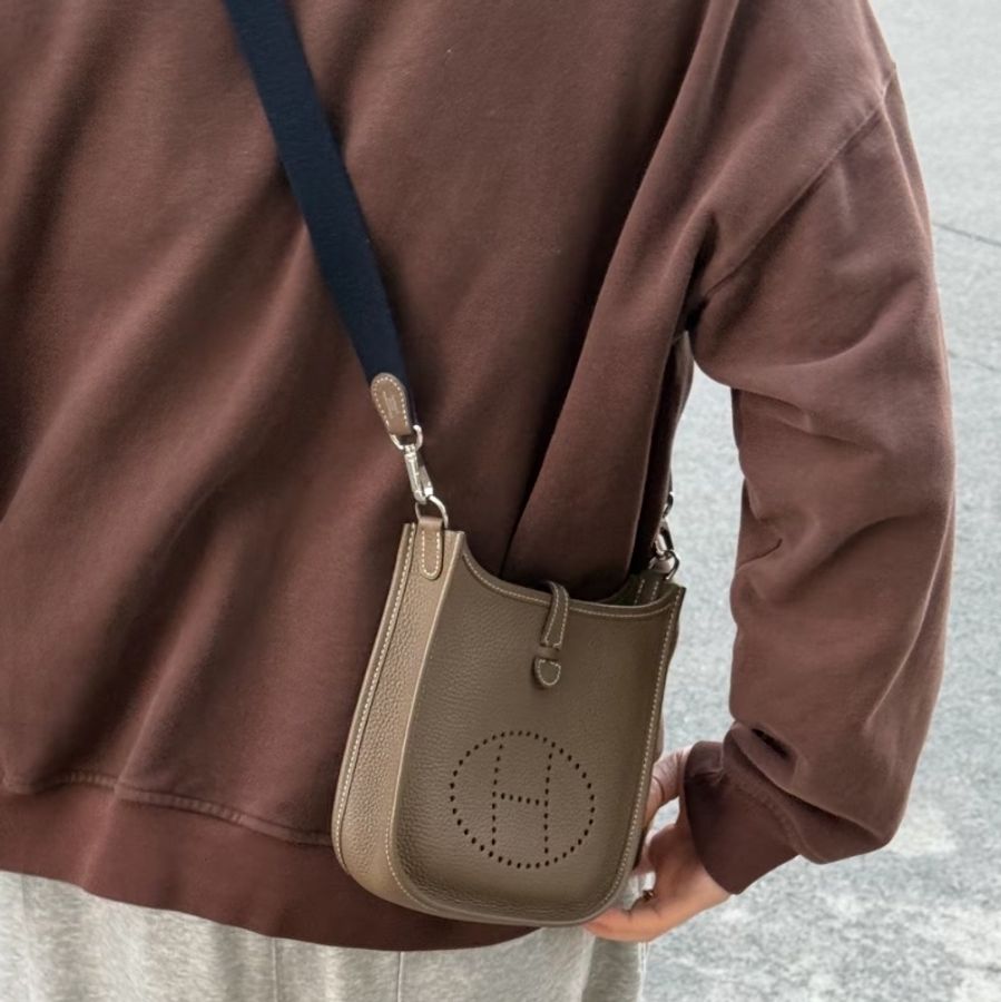 莉亞精品♡ Hermes Evelyne 16 大象灰 Z刻 二手-1