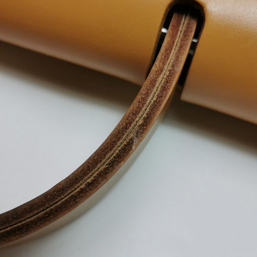 Hermes Herbag31馬鞍釘鎖扣斜挎包單肩包Hunter牛皮帆布銀扣8V罌粟橙棕色U刻-26
