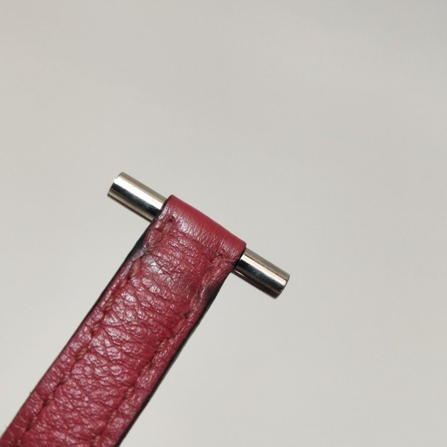 Hermes Roulis迷你豬鼻子斜背包Evercolor牛皮銀扣K1石榴紅X刻-13