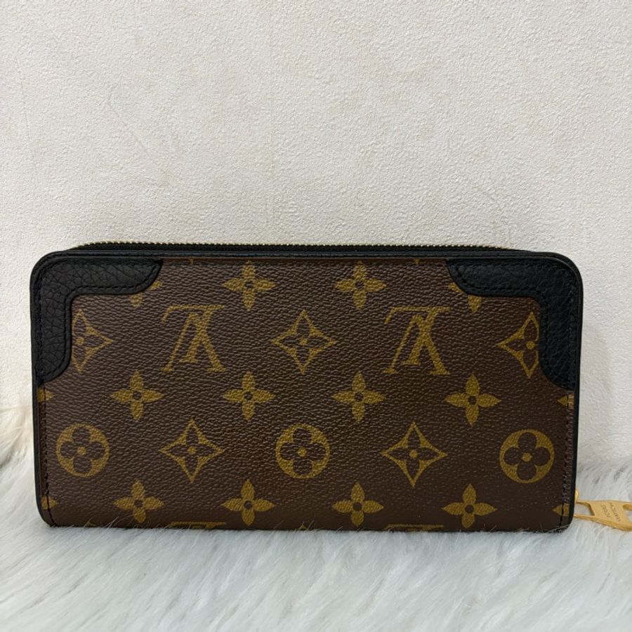 LV M61188 原花老花皮格包邊拉鍊長夾 長夾 皮夾 錢包 銀包-2
