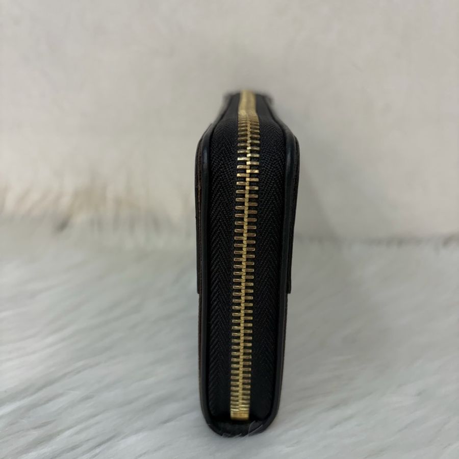 LV M61188 原花老花皮格包邊拉鍊長夾 長夾 皮夾 錢包 銀包-3