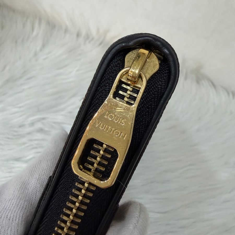 LV M61188 原花老花皮格包邊拉鍊長夾 長夾 皮夾 錢包 銀包-20