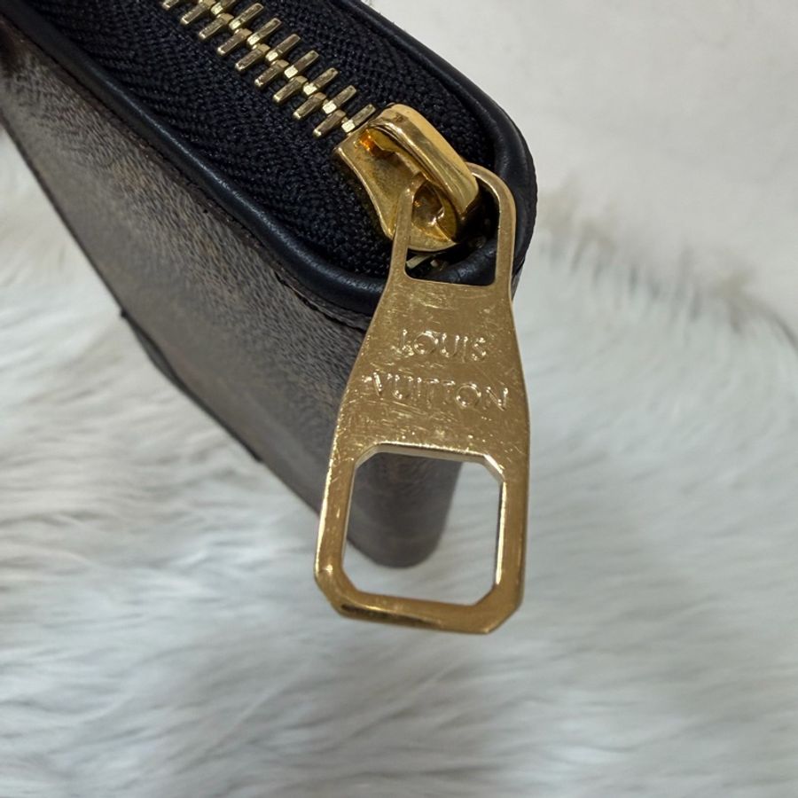 LV M61188 原花老花皮格包邊拉鍊長夾 長夾 皮夾 錢包 銀包-21