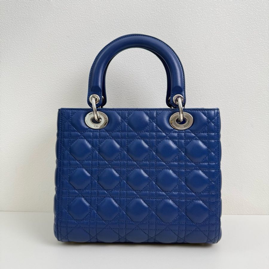 Dior/迪奧 Lady Dior中號 5格 藍色-2