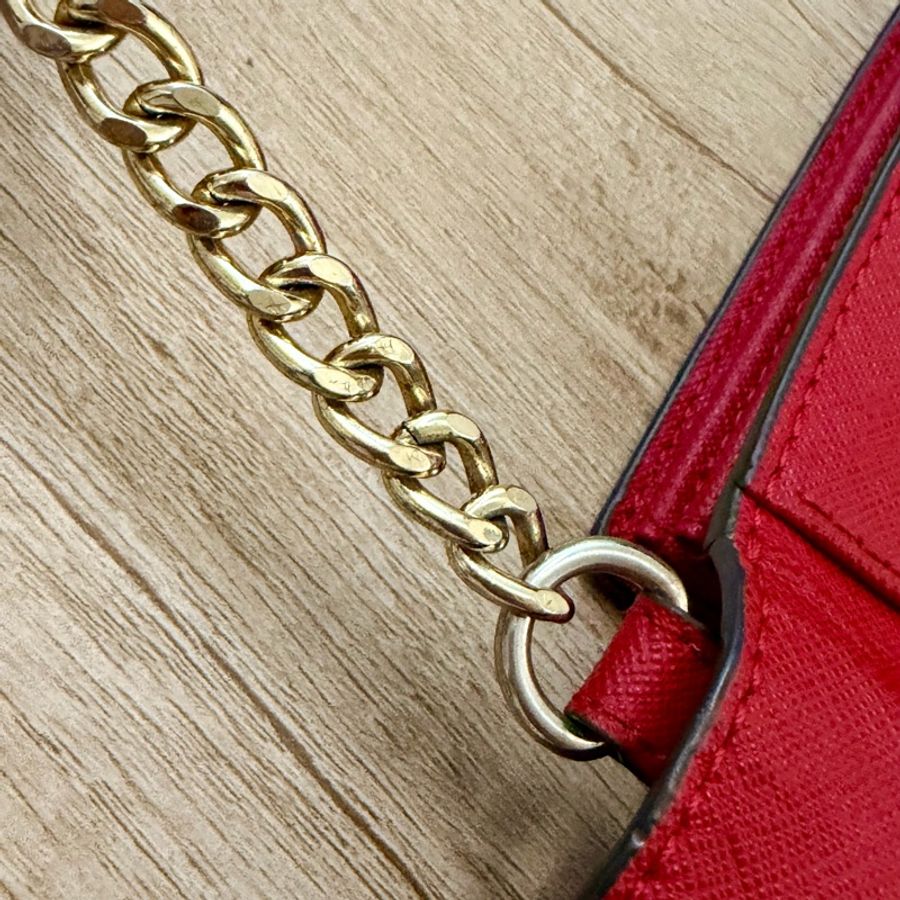 Michael Kors 正紅色迷你肩背包-22