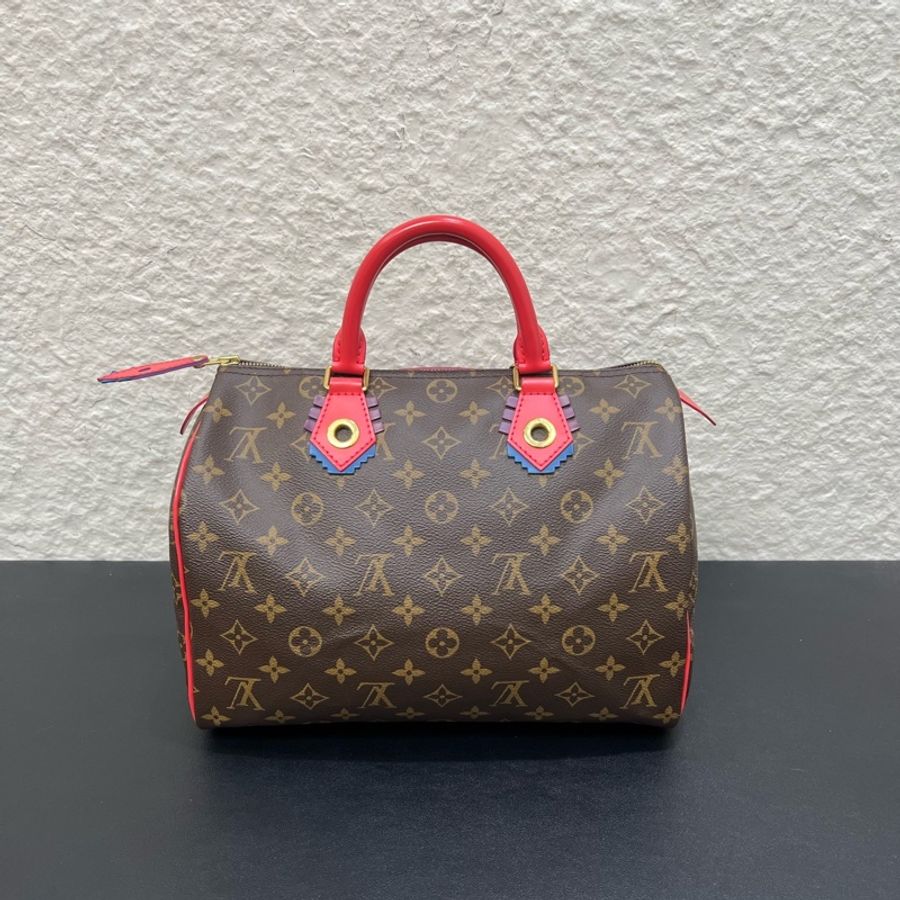 98新LV路易威登村上隆系列speedy30 手提包枕頭包-1