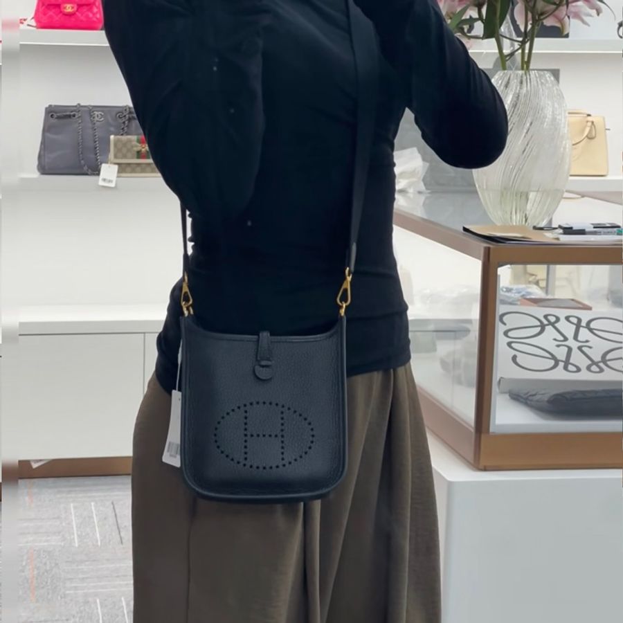 全配🈶24年購證❤️ 愛馬仕 #evelyne #黑金 #mini #hermes-1