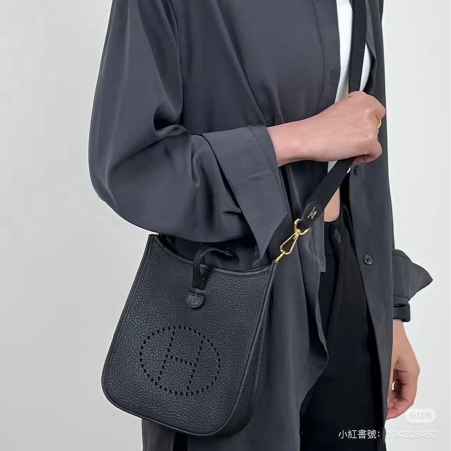 全配🈶24年購證❤️ 愛馬仕 #evelyne #黑金 #mini #hermes-4