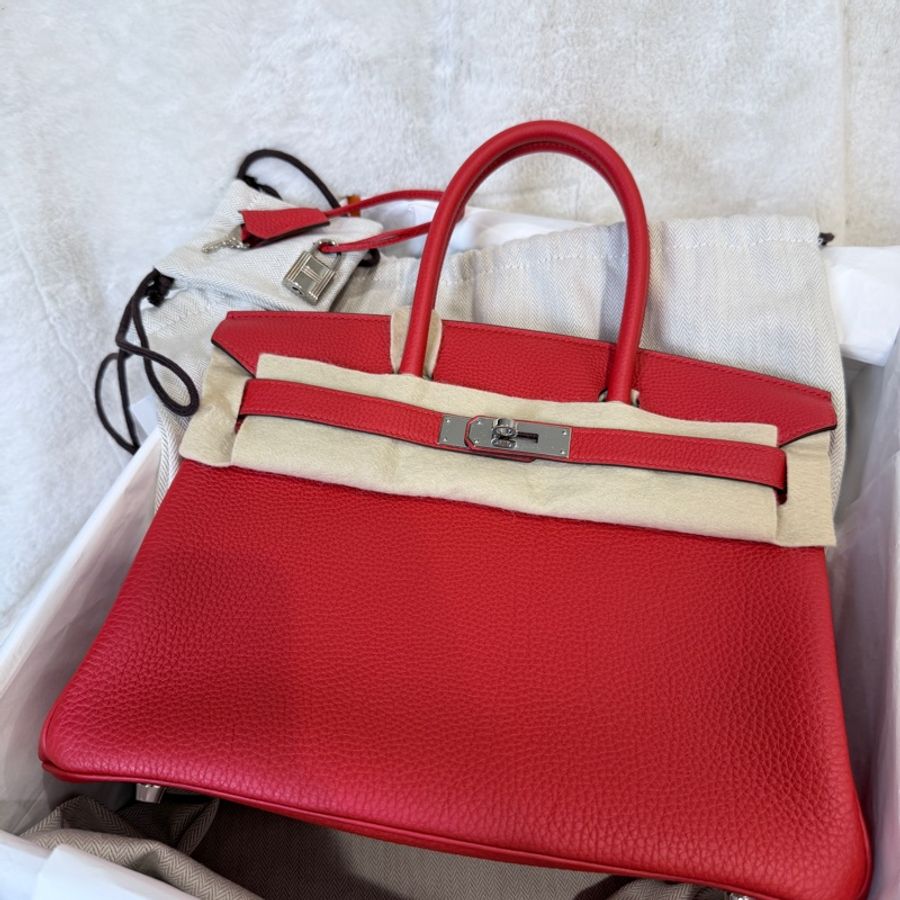 閒置新❤️Hermes✨birkin 30 bk30 紅色 D刻 有購證-2