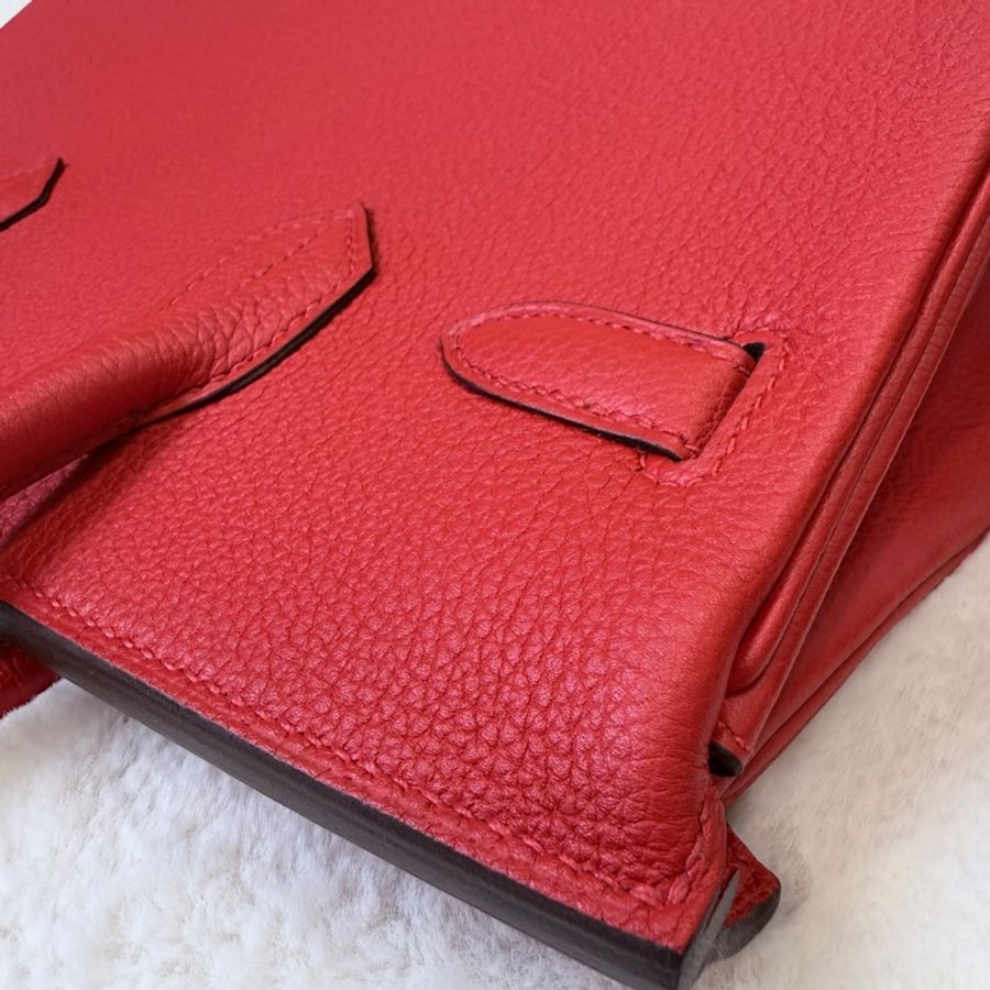 閒置新❤️Hermes✨birkin 30 bk30 紅色 D刻 有購證-23