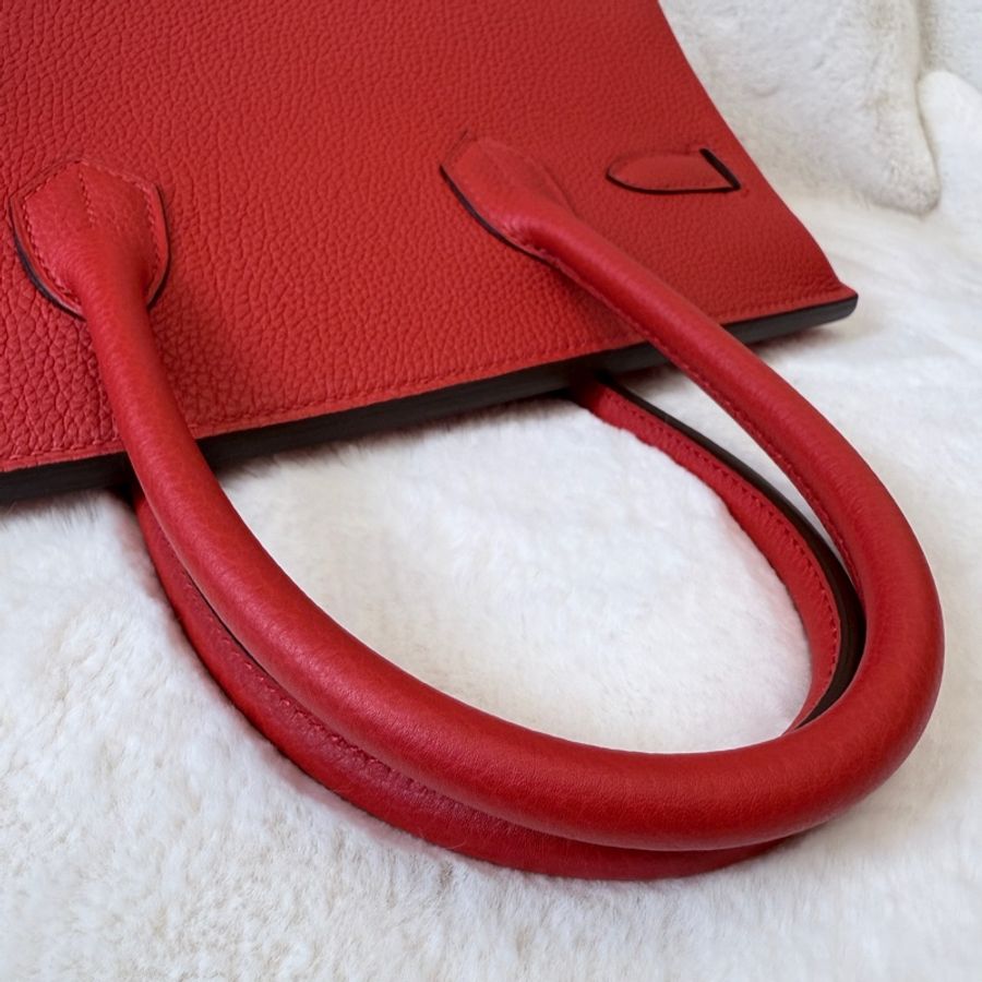閒置新❤️Hermes✨birkin 30 bk30 紅色 D刻 有購證-25