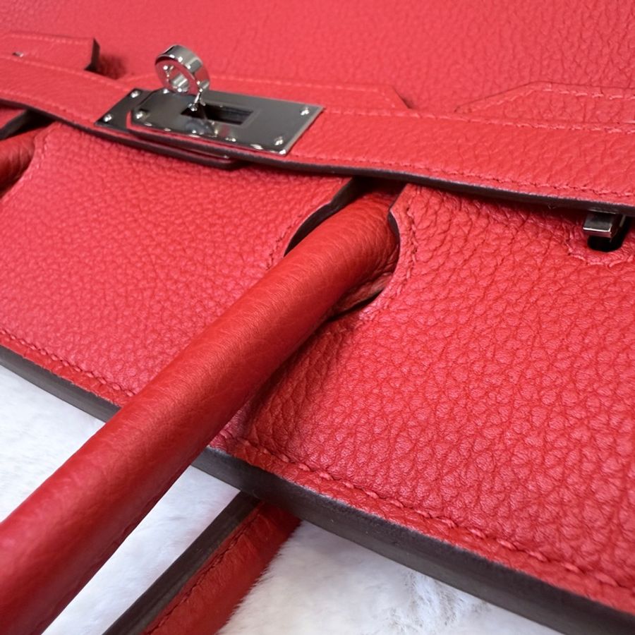 閒置新❤️Hermes✨birkin 30 bk30 紅色 D刻 有購證-28