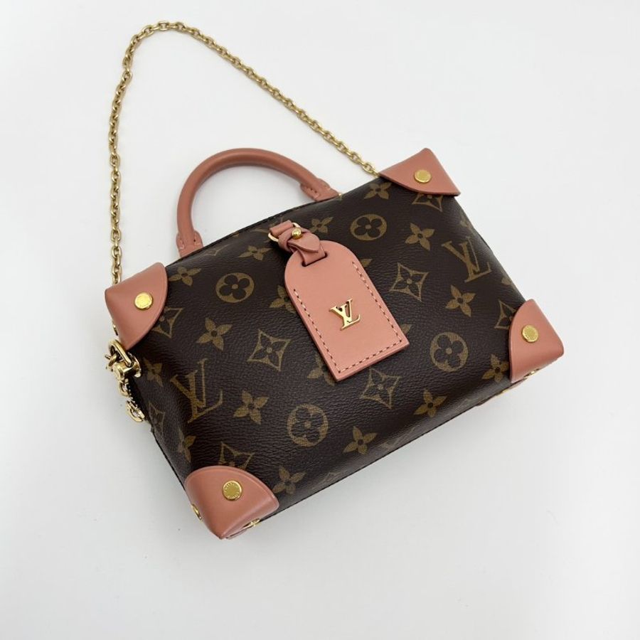 LV petiteMalle Souple八角拼色軟盒手提斜背包20*14*7.5 98新配件塵袋購證-5