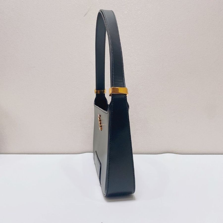 Burberry 黑金牛皮TB腋下包 27.5x5x17 99新配件塵袋-2