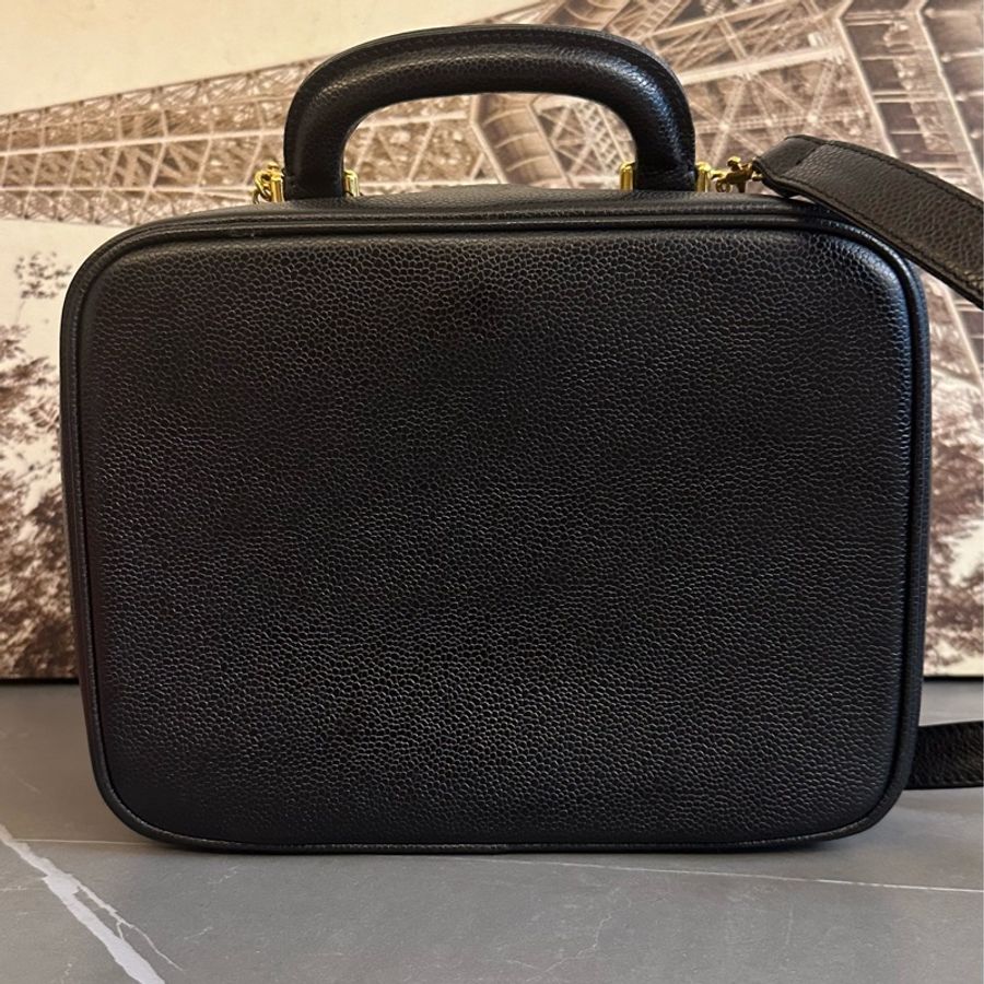 ♦️MYMluxurybag ♦️ Chanel 25cm 黒金 荔枝皮 古董袋 盒子袋 肩背袋 斜拷袋-5
