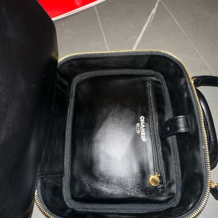 ♦️MYMluxurybag ♦️ Chanel 25cm 黒金 荔枝皮 古董袋 盒子袋 肩背袋 斜拷袋-29