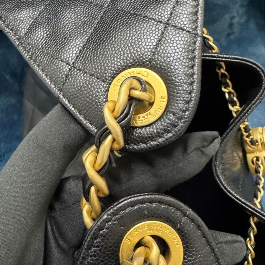 Chanel 25B Small Drawstring Bucket Bag (25B 小號 抽繩水桶包) Chanel 25 Small 黑色荔枝皮金扣-12