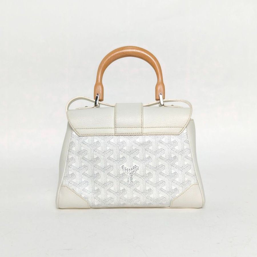 GOYARD SAIGON西貢Mini20白色牛皮/PVC肩背包-2