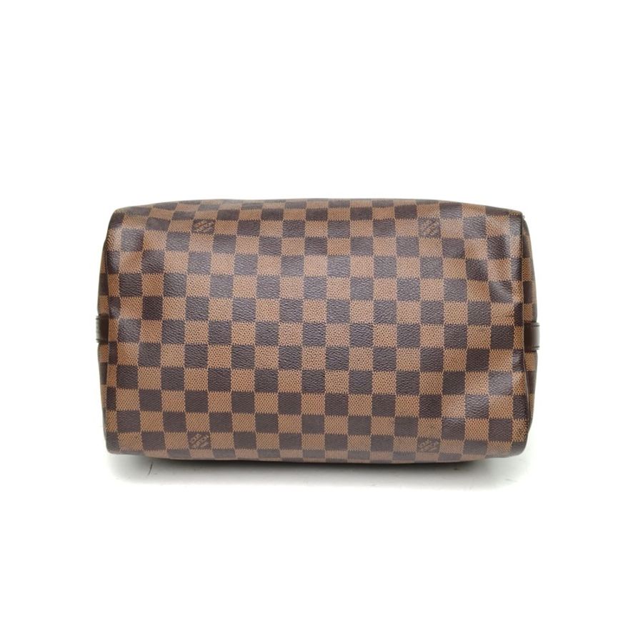 LOUIS VUITTON Speedy30配肩帶棕色棋盤格PVC2012-3