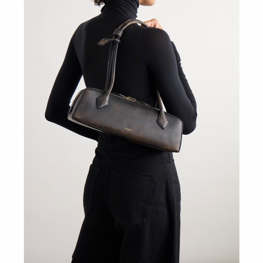 Alaia 女士 Le Teckel 中號紋理皮革單肩包均碼碼33cm*10cm*10cm-4