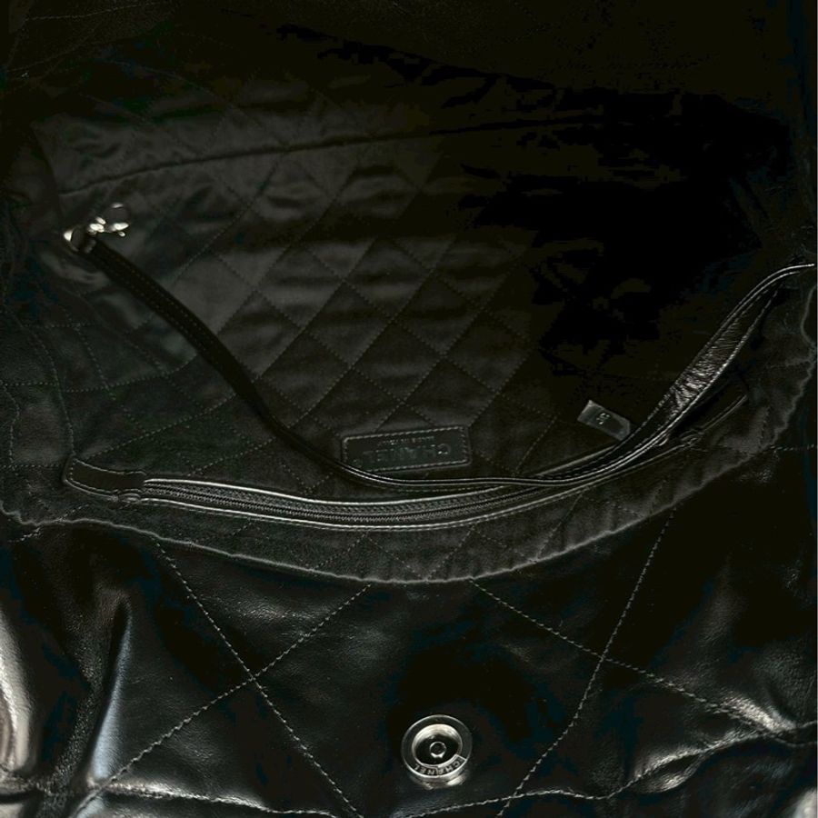 CHANEL香奈兒22bag SoBlack中號芯片款 24年閒置-14
