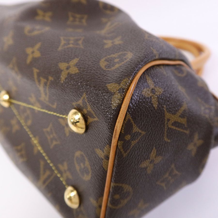 LOUIS VUITTON Monogram Tivoli PM金扣手挽袋-10