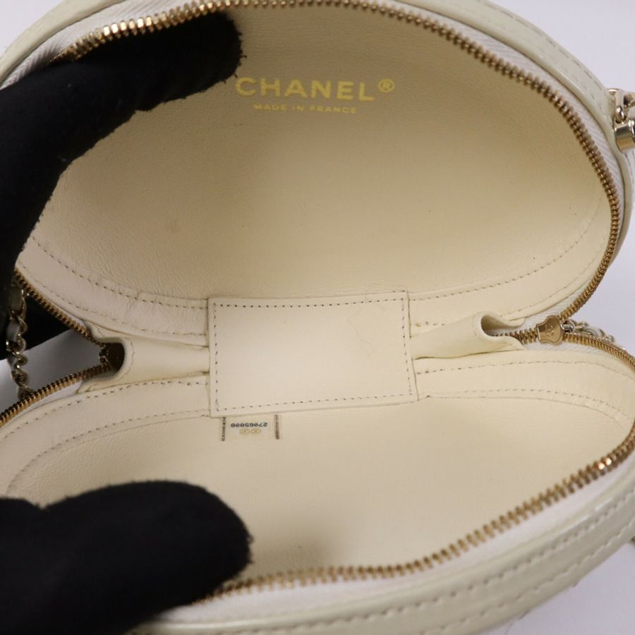 CHANEL 牛皮皮革La Pausa Evening Bag金扣鏈帶肩背袋-4
