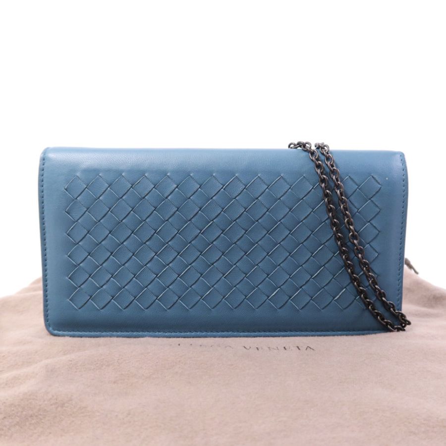 BOTTEGA VENETA 牛皮皮革WOC Shoulder bag鏈帶肩背袋-8