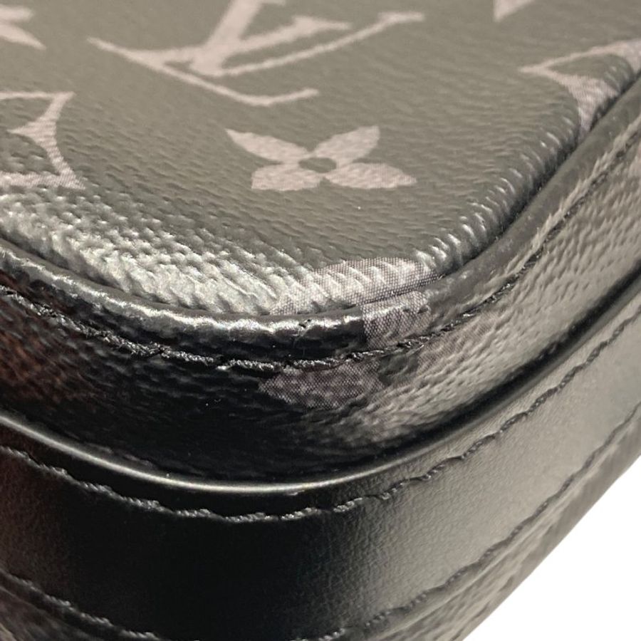LOUIS VUITTON 路易威登 M45585 MONOGRAM ECLIPSE STEAMER MESSENGER 側背包 PVC帆布 老花 黑色-8