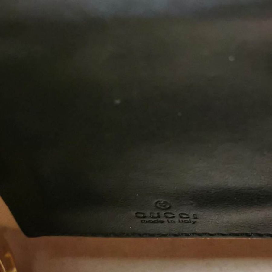 Gucci GG Marmont迷你牛皮V紋絎縫雙G標誌水桶包斜背包單肩包-7