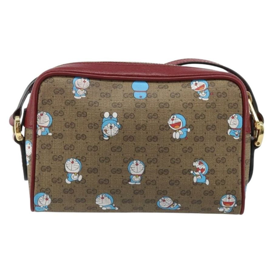 【日本直送】GUCCI Micro GG Supreme哆啦A夢包 PVC 米色 金色 647784 正品 ka3475SAM-1