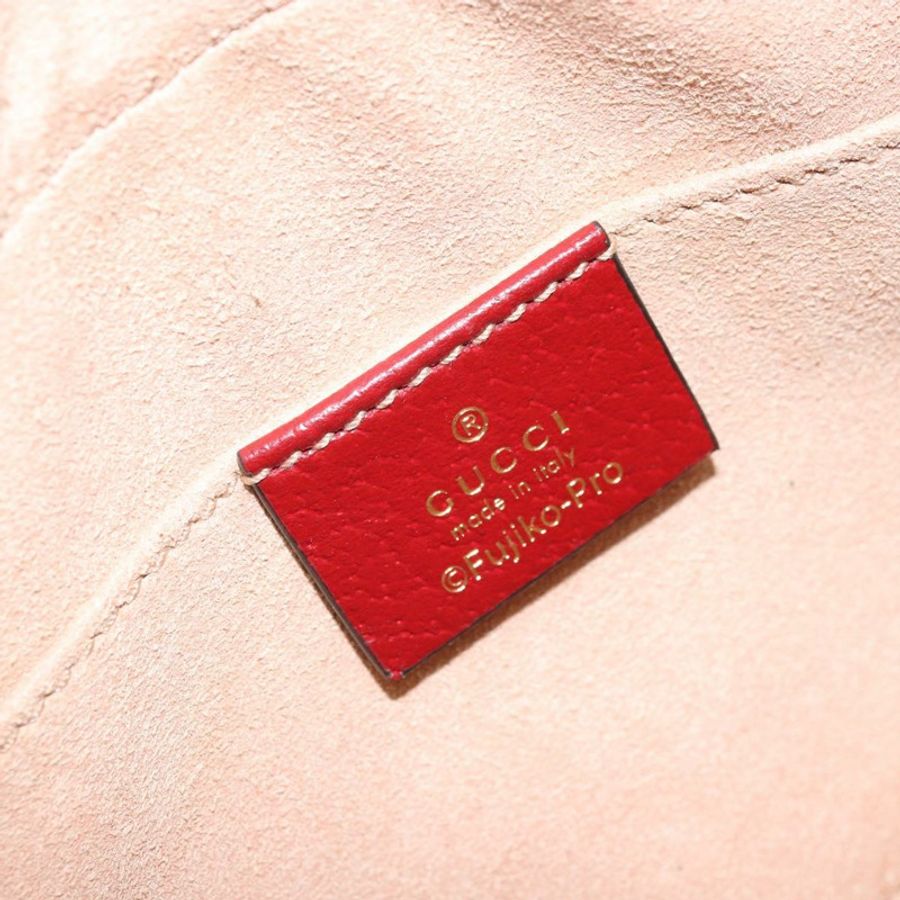 【日本直送】GUCCI Micro GG Supreme哆啦A夢包 PVC 米色 金色 647784 正品 ka3475SAM-17