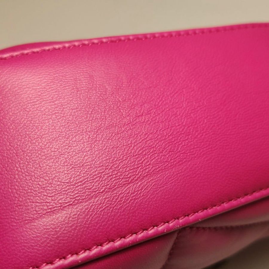 Saint Laurent Puffer迷你羊皮純色絎縫YSL標誌 斜背包單肩包-22