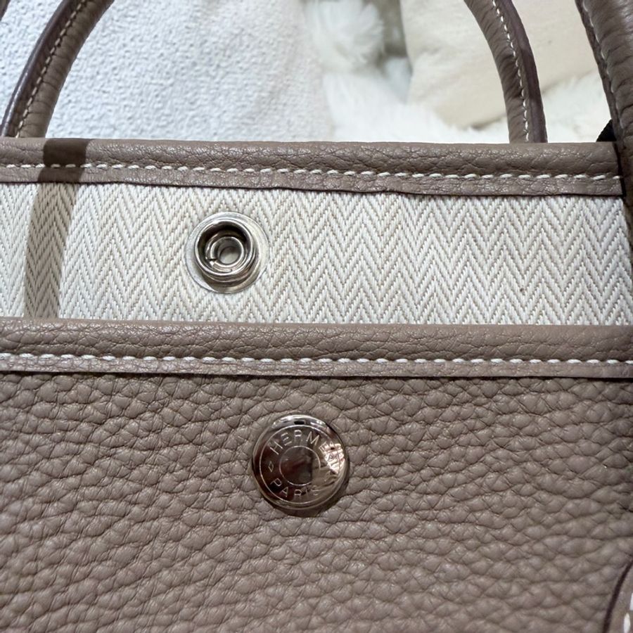 Hermes/ Garden Party 30/ 大象灰/ U刻-18