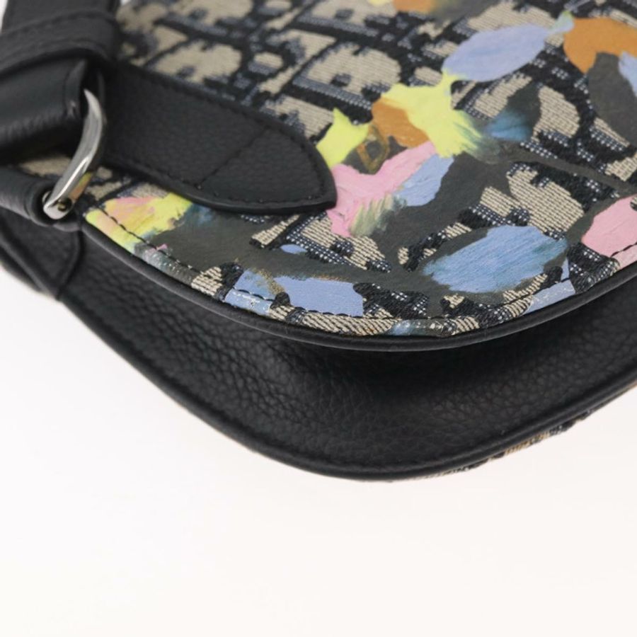 【日本直送】Christian Dior Trotter帆布馬鞍包 Alex Foxton 聯名款 海軍藍 Auth YKZ905M-16