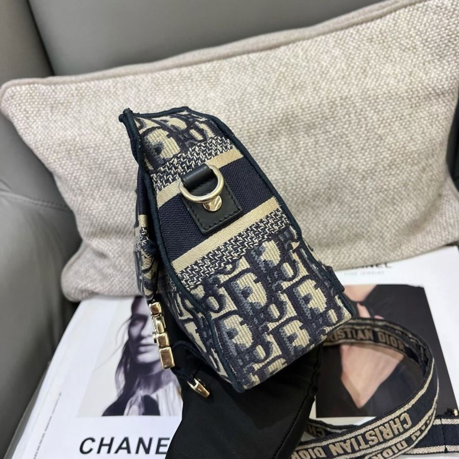 DIOR 迪奧Camp郵差包小號老花-3