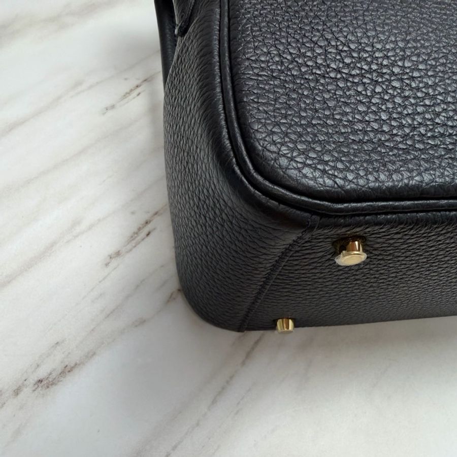 愛馬仕 Hermès mini lindy 一代 黑色金釦-10