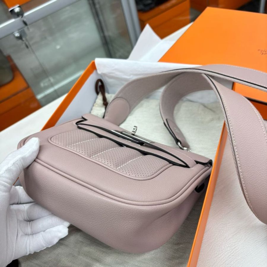 🌈Hermes💜Mini Berline💜香芋紫銀扣💜99新🌈Evercolor皮🌟有盒💜miniberline🌟berline🌟愛馬仕🌟-1