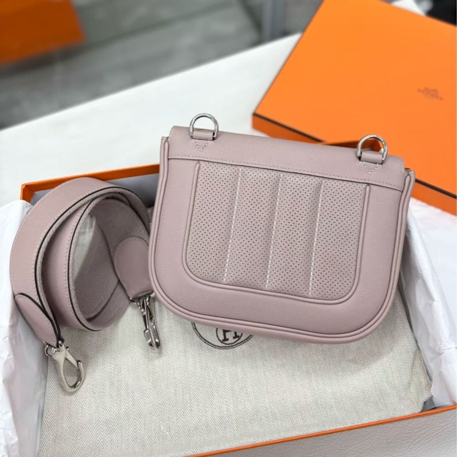 🌈Hermes💜Mini Berline💜香芋紫銀扣💜99新🌈Evercolor皮🌟有盒💜miniberline🌟berline🌟愛馬仕🌟-8
