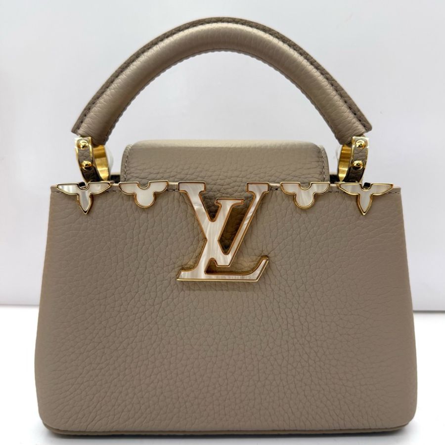 LOUIS VUITTON 路易威登 灰色TAURILLON CAPUCINES MINI 2WAY FLOWER CROWN M11341-0