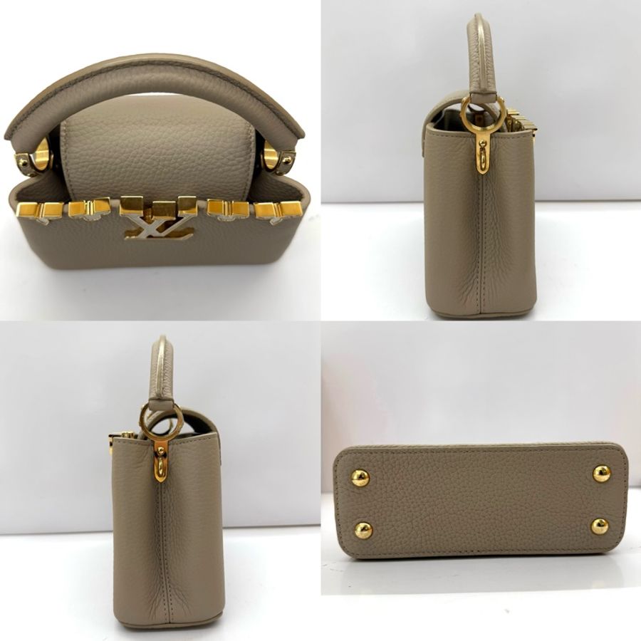 LOUIS VUITTON 路易威登 灰色TAURILLON CAPUCINES MINI 2WAY FLOWER CROWN M11341-3