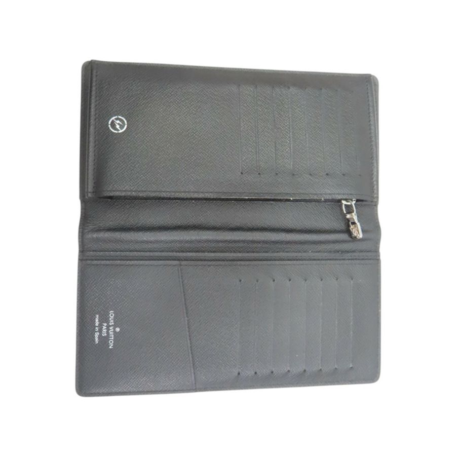 黑色 原花凡布 FRAGMENT BRAZZA 錢包 長夾【LOUIS VUITTON LV 路易威登】 M64438-2